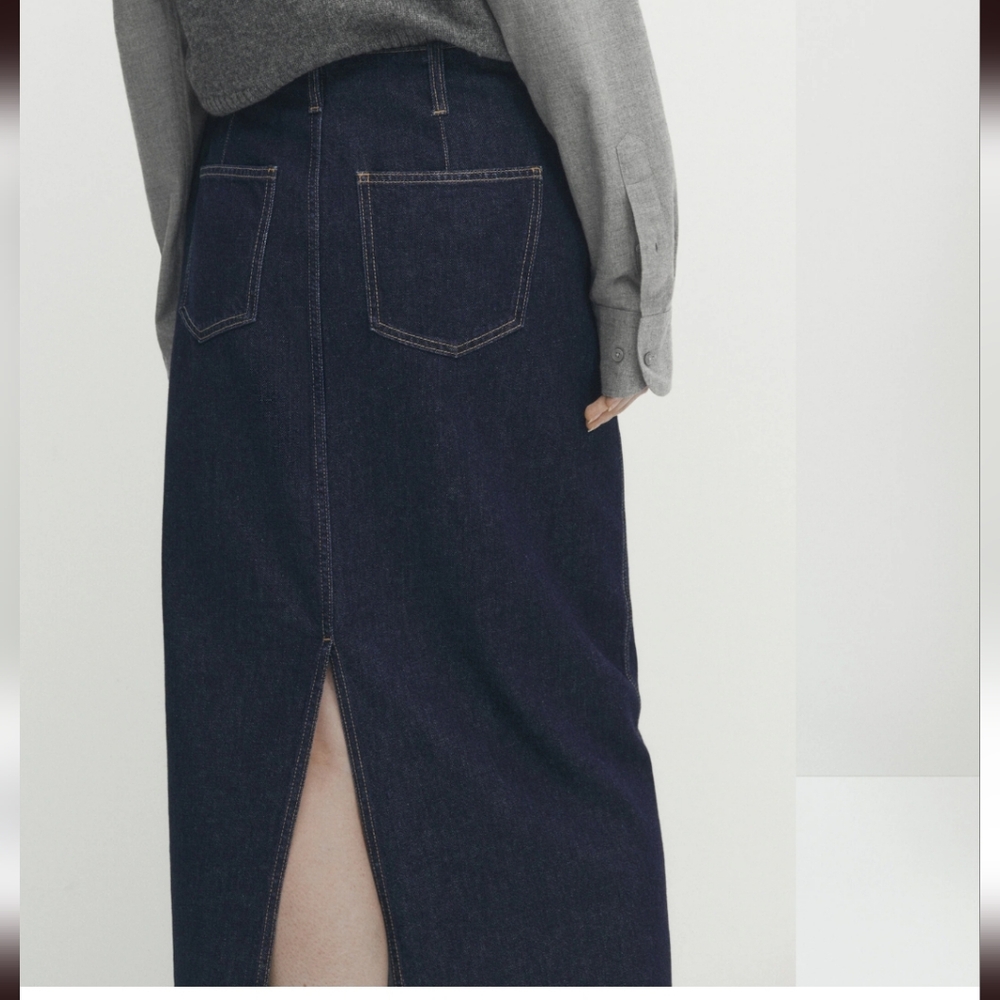 Zara/Massimo Dutti Denim Skirt, size 12 - Picture 3 of 16